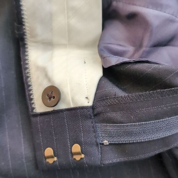 Jcrew nwot 100% wool Pinstripe navy super 120's cityfit size 2 NOT FACTORY - Picture 5 of 6